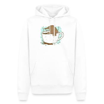 Kaffee Mole - Männer Premium Bio Hoodie - Weiß - Vorne - Nico (187cm)