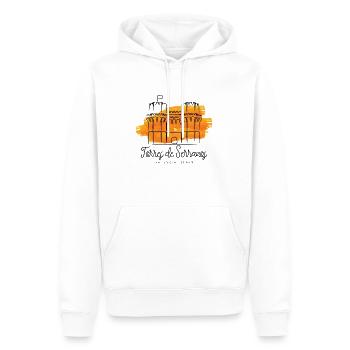 Torres de Serranos - Valence, Espagne - Sweat à capuche Premium bio Homme - blanc - Devant - Nico (187cm)