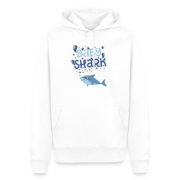 Shark - Men’s Premium Organic Hoodie - white - Front - Nico (187cm)
