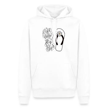 Tongs - Sweat à capuche Premium bio Homme - blanc - Devant - Nico (187cm)