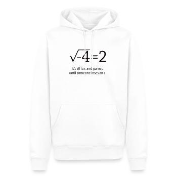 mathematics - Men’s Premium Organic Hoodie - white - Front - Nico (187cm)