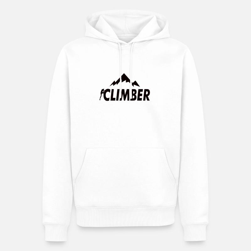 Klettern Geschenk - Männer Premium Bio Hoodie - Weiß