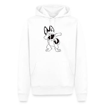 Dabbing German Shepherd - Men’s Premium Organic Hoodie - white - Front - Nico (187cm)