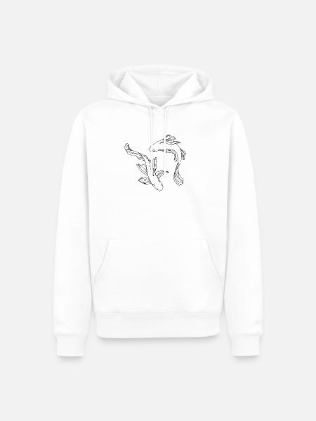 Ying Yang Fish - Men’s Premium Organic Hoodie - white