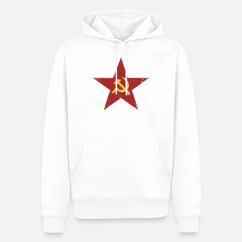Soviet retro Design - Männer Premium Bio Hoodie - Weiß