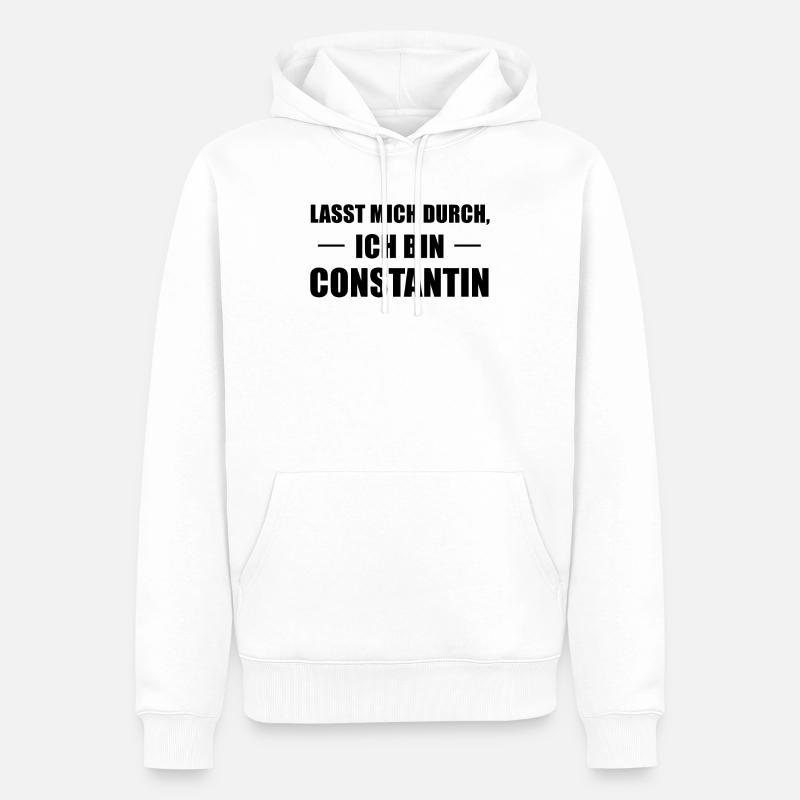 Constantin Name Spruch Geschenk Idee - Männer Premium Bio Hoodie - Weiß