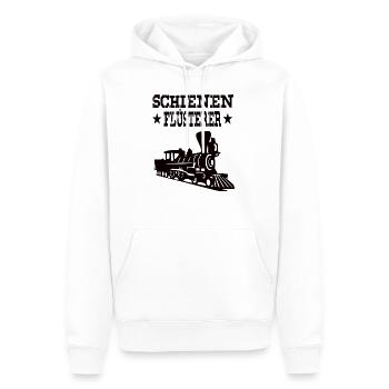 Eisenbahner - Männer Premium Bio Hoodie - Weiß - Vorne - Nico (187cm)