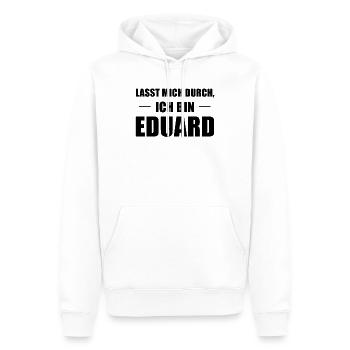 Eduard Name Spruch Geschenk Idee - Männer Premium Bio Hoodie - Weiß - Vorne - Nico (187cm)