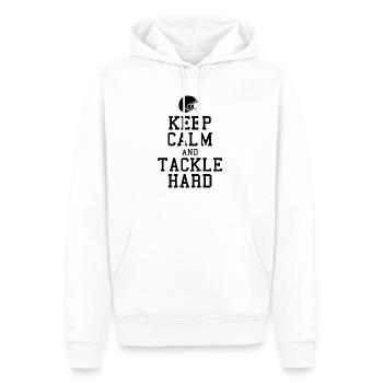 Football américain | Cadeau de sport d'équipe Touch Down - Sweat à capuche Premium bio Homme - blanc - Devant - Nico (187cm)