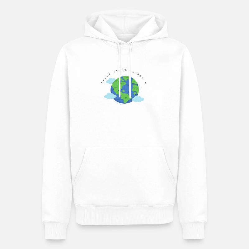 pas de planète b - Sweat à capuche Premium bio Homme - blanc