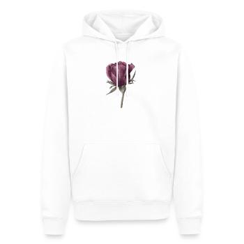 Rose Fleur - Sweat à capuche Premium bio Homme - blanc - Devant - Nico (187cm)