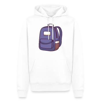Cartable - Sweat à capuche Premium bio Homme - blanc - Devant - Nico (187cm)