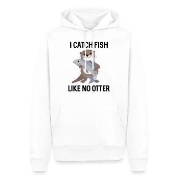 Ich fang Fische wie kein Otter - Männer Premium Bio Hoodie - Weiß - Vorne - Nico (187cm)