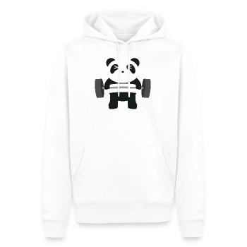 Panda - Männer Premium Bio Hoodie - Weiß - Vorne - Nico (187cm)