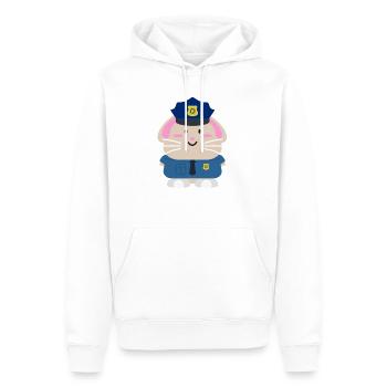 Polizei Hase - Männer Premium Bio Hoodie - Weiß - Vorne - Nico (187cm)