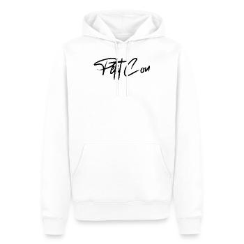 petit con - Sweat à capuche Premium bio Homme - blanc - Devant - Nico (187cm)