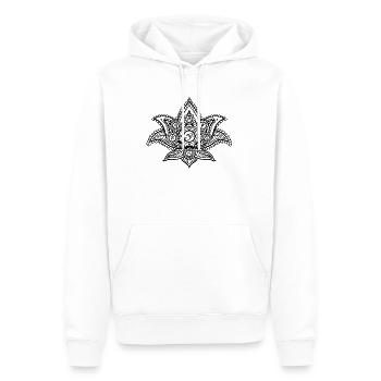 7 Blümchen-Lotus-Yoga Chakren - Männer Premium Bio Hoodie - Weiß - Vorne - Nico (187cm)