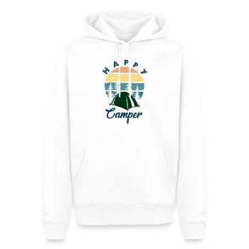 Un campeur heureux - Sweat à capuche Premium bio Homme - blanc - Devant - Nico (187cm)
