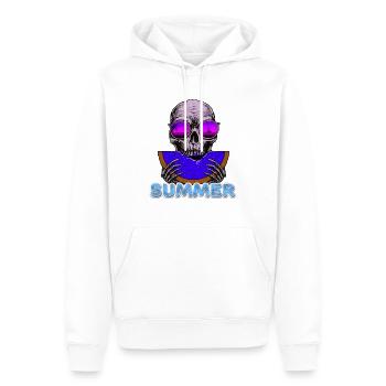 vacay-Modus - Männer Premium Bio Hoodie - Weiß - Vorne - Nico (187cm)