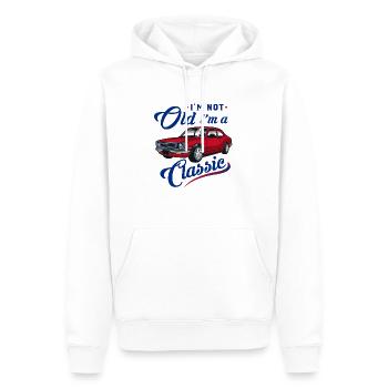 Im Nicht Alt Im Ein Klassiker - Männer Premium Bio Hoodie - Weiß - Vorne - Nico (187cm)