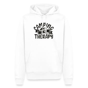Le camping est ma thérapie - Sweat à capuche Premium bio Homme - blanc - Devant - Nico (187cm)