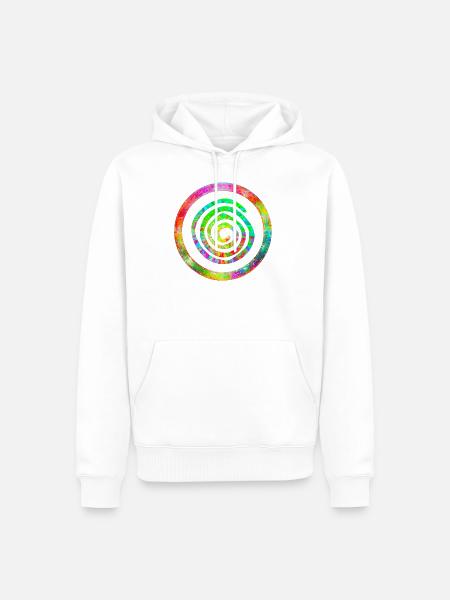 Joyful spiral - Men’s Premium Organic Hoodie - white