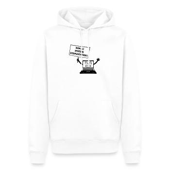 NON AU SYSTEME D'EXPLOITATION ! (informatique) - Sweat à capuche Premium bio Homme - blanc - Devant - Nico (187cm)
