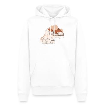 Burghausen - Bavière - Sweat à capuche Premium bio Homme - blanc - Devant - Nico (187cm)