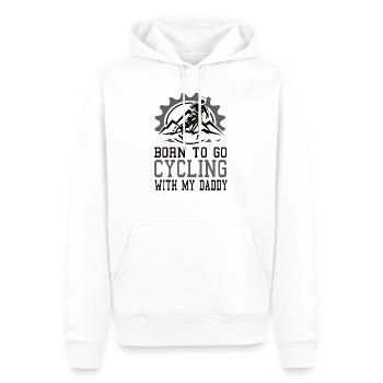 Born To Go Cycling with my Daddy - Men’s Premium Organic Hoodie - white - Front - Nico (187cm)