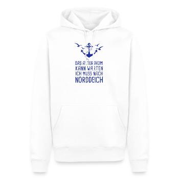 Das Altersheim Kann Warten Ich Muss Nach Norddeich - Männer Premium Bio Hoodie - Weiß - Vorne - Nico (187cm)