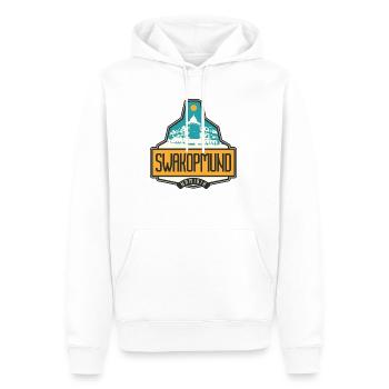 Swakopmund - Namibie - Sweat à capuche Premium bio Homme - blanc - Devant - Nico (187cm)