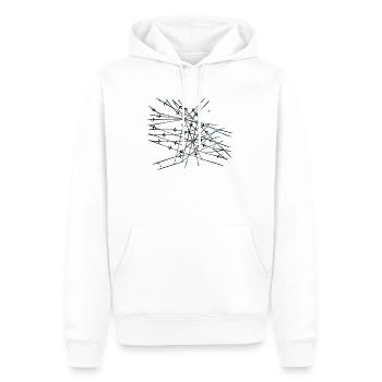 Navigationskarte - Sweat à capuche Premium bio Homme - blanc - Devant - Nico (187cm)