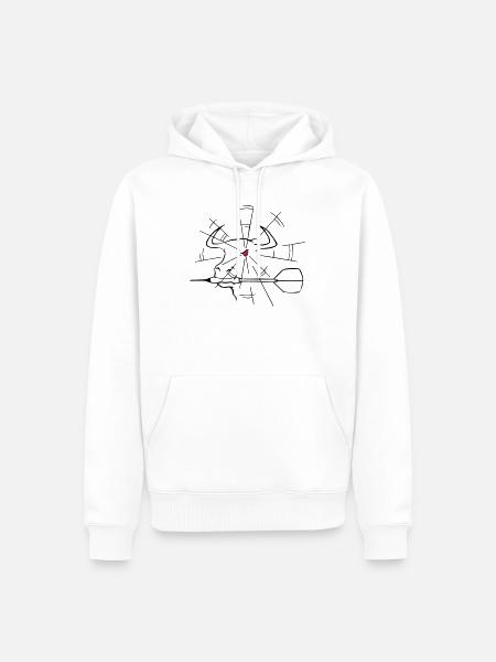 Bullzeye Darts 2016 - Männer Premium Bio Hoodie - Weiß