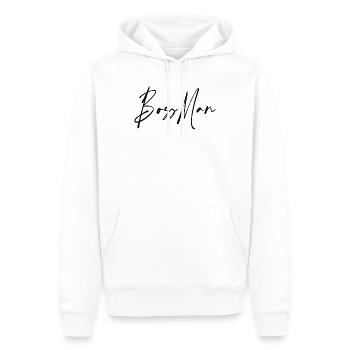 Boss Man - Parfait pour tous les hommes de carrière - Sweat à capuche Premium bio Homme - blanc - Devant - Nico (187cm)