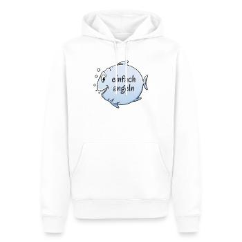 einfach angeln - Männer Premium Bio Hoodie - Weiß - Vorne - Nico (187cm)