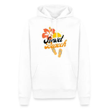 sunset beach - Sweat à capuche Premium bio Homme - blanc - Devant - Nico (187cm)