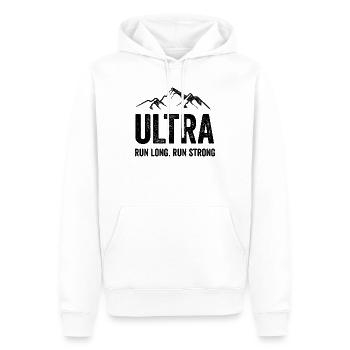 Ultra Running - Courez longtemps. Courez fort. - Sweat à capuche Premium bio Homme - blanc - Devant - Nico (187cm)