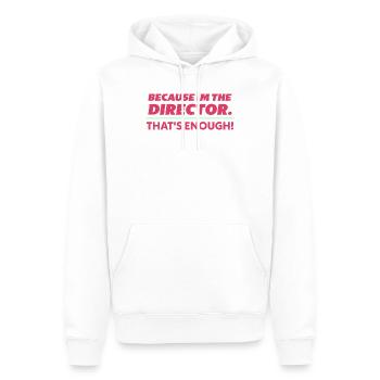 Regie - Männer Premium Bio Hoodie - Weiß - Vorne - Nico (187cm)