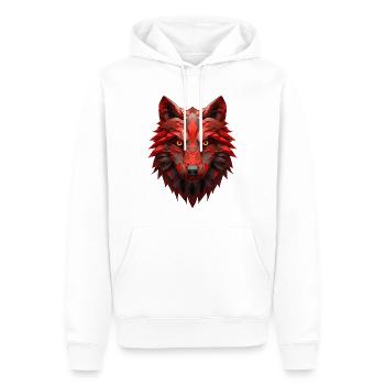 Red Wolf - Men’s Premium Organic Hoodie - white - Front - Nico (187cm)