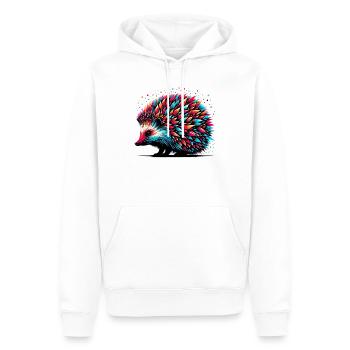 Hérisson - Sweat à capuche Premium bio Homme - blanc - Devant - Nico (187cm)
