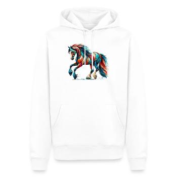 Horse - Men’s Premium Organic Hoodie - white - Front - Nico (187cm)