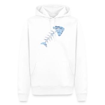 POISSON. POISSON D'AVRIL - Sweat à capuche Premium bio Homme - blanc - Devant - Nico (187cm)