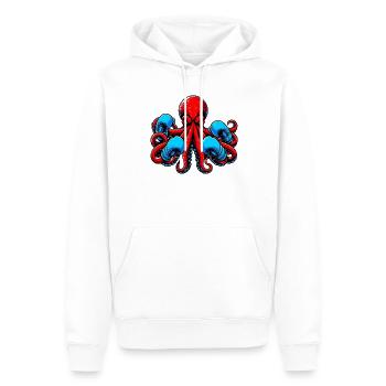 Krake - Männer Premium Bio Hoodie - Weiß - Vorne - Nico (187cm)