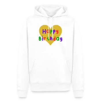 20. 20 ANS. 20e ANNIVERSAIRE. ANNIVERSAIRE 20 ANS. - Sweat à capuche Premium bio Homme - blanc - Devant - Nico (187cm)