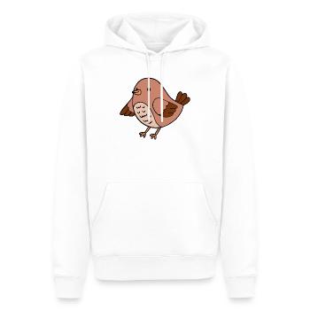 Oiseau - Sweat à capuche Premium bio Homme - blanc - Devant - Nico (187cm)