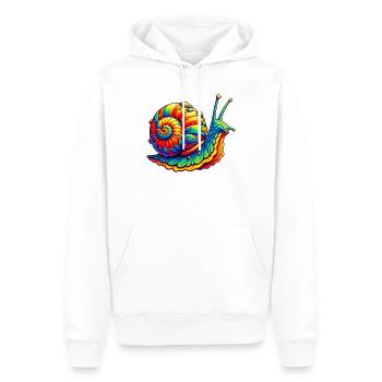 Snail - Men’s Premium Organic Hoodie - white - Front - Nico (187cm)