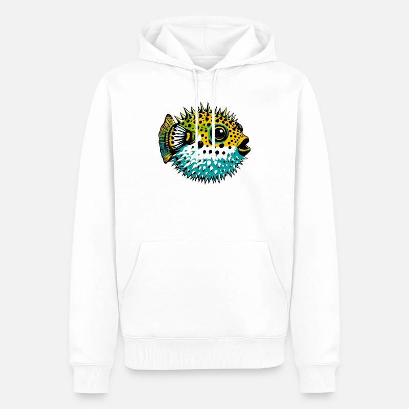 Kugelfisch - Männer Premium Bio Hoodie - Weiß