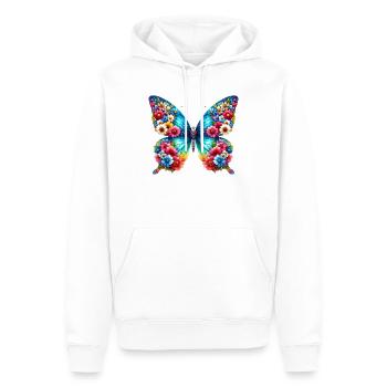 Papillon - Sweat à capuche Premium bio Homme - blanc - Devant - Nico (187cm)