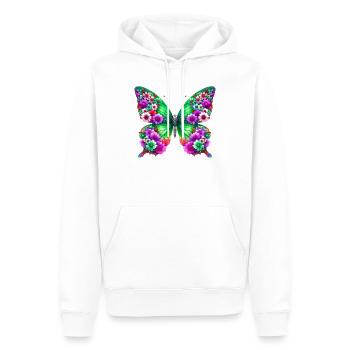 Butterfly - Men’s Premium Organic Hoodie - white - Front - Nico (187cm)