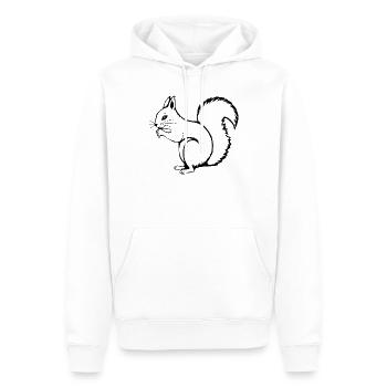 Écureuil - Sweat à capuche Premium bio Homme - blanc - Devant - Nico (187cm)